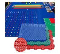Modular Interlocking Cushion Waterproof Floor Tiles For Kindergarten School Basketball Court Amusement Park Stadium(Blue,1PCS)