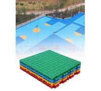 Modular Interlocking Floor Tiles - 12 Inch Sports Flooring for Gymnasium, Basketball Courts, Playground, Public Leisure Areas, DIY Puzzle Design
