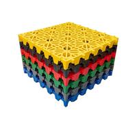 Modular Interlocking Floor Tiles,40x40x4cm Splicing Drainage Mats,for Bathroom Garage Sports Field (4/8/12/16/20 Pieces)(Blue,8 Pieces)