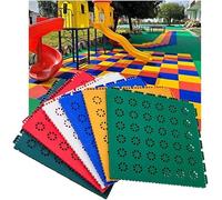 Modular Interlocking Tile Kindergarten Playground Park DIY Jigsaw Sports Floor(Red)