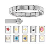 Modular Italian Charm Gold Silver 9mm Stainless Steel Bangle Module For Women Men Kids Fashion Accessory
