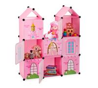 Modular kids' shelf Children’s Bookcase Plastic Bookshelf 8 Compartments