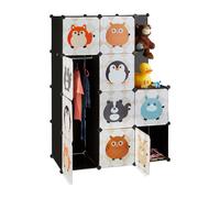 Modular kids' shelf Children’s Storage Unit Animal Print Dresser 7 Compartments