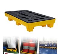 Modular leak platform/Grid Pads.Industrial Modular Spill Containment Pallet for Oil Drum Storage - Leak Prevention, Durable, Heavy-Duty Design for Hazardous Material Safety, Efficient Spill
