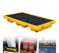 Modular leak platform/Grid Pads.Industrial Oil Drum Modular Spill Containment Pallet - Leak Prevention, Heavy-Duty Storage Solution for Safe Hazardous Material Handling，（127 * 67 * 17cm）