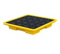 Modular leak platform/Grid Pads.Leak Proof Industrial Spill Containment Tray - Heavy Duty Pallet for Safety, Environmental Protection & Hazardous Liquid Management，（33.5 * 33.5 * 5.5cm）