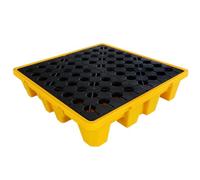 Modular leak platform/Grid Pads.Leakproof Spill Containment Platform with Heavy-Duty Flat Top Grating for Industrial Storage & Safety - Ideal for Hazardous Material Management，（130 * 130 * 15cm）