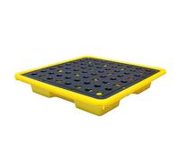 Modular leak platform/Grid Pads.Modular Spill Containment Pallet for Laboratories & Storage - Leak Prevention Tray, Chemical Safety Platform, Durable & Versatile Spill Control Solution，（35.5