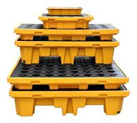 Modular leak platform/Grid Pads.Spill Containment Pallet Tray for Forklifts, Waterproof Non-Porous, Anti-Leakage Platform with Rounded Edges - Durable, Heavy-Duty, Ideal for Hazardous Materi