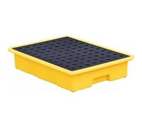 Modular Leakproof Spill Containment Platform - Polyethylene Grid Pallet for Warehouses, Factories & Industrial Par - Industrial Spill Control Solut
