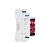 Modular Led Digital Three-phase Voltmeter Rail Voltage Meter Ac 220v 230v 380v 80-500V EKMV3