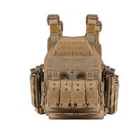 Modular Molle Tactical Vest, Adjustable Lightweight Quick Release Hunting Chest 1000D Nylon Military Combat Training Gear for Airsoft Outdoor Paintball CS Game