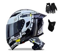 Modular Motorbike Helmet, ECE Approved Flip Up Full Face Motorcycle Helmet, for Answering XS~XL(C7,XL(59~60CM)