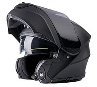 Modular Motorcycle Helmet Flip Up Front Motorcycle Helmet with Double Sun Visor Lightweight Full Face Motorbike Helmet DOT/ECE Approved Large Crash Helmets for Adults Men Women Matte Black 2,4XL