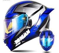 Modular Motorcycle Helmets ECE Approved Flip Up Helmet Integrated Modular Helmet with Double Sun Visor and Removable Lining Large Tail Helmet for Men and Women B2,2XL63~64CM