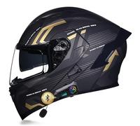 Modular Motorcycle Helmets Flip Up Front Motor Helmet with Drop-Down Sun Visor, Full Face Motorcycle Helmet for Adults Men Women, Automatic Answering ECE Approved