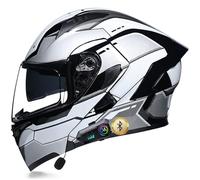 Modular Motorcycle Helmets Flip Up Front Motor Helmet with Drop-Down Sun Visor, Full Face Motorcycle Helmet for Adults Men Women, Automatic Answering ECE Approved