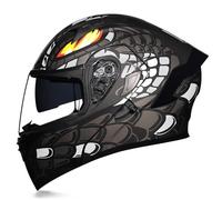 Modular Motorcycle Helmets, Flip Up Full Face Double Visor Motorbike Helmet ECE Approved, Bluetooth can be installed, for Adults Men Women City Rides Moped M~XXL