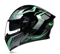 Modular Motorcycle Helmets, Flip Up Full Face Double Visor Motorbike Helmet ECE Approved, Bluetooth can be installed, for Adults Men Women City Rides Moped M~XXL