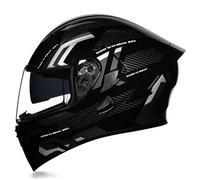 Modular Motorcycle Helmets, Flip Up Full Face Double Visor Motorbike Helmet ECE Approved, Bluetooth can be installed, for Adults Men Women City Rides Moped M~XXL