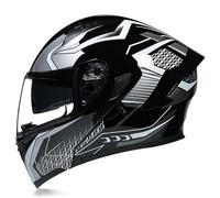 Modular Motorcycle Helmets, Flip Up Full Face Double Visor Motorbike Helmet ECE Approved, Bluetooth can be installed, for Adults Men Women City Rides Moped M~XXL