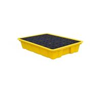 Modular Plastic Spill Containment Pallet for Industrial Leak Control Heavy-Duty Design 17 Gallon Capacity Ideal for Environmental Safety and Compliance
