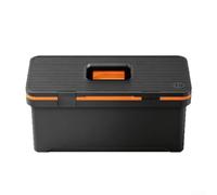 Modular Plastic Toolbox, Double Layer Tool Organizer With Compartments, Storage Case With Handle For Workshop Garage Art Supplies(19)