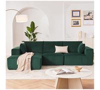 Modular Sectional Corner Sofa Convertible Deep Seat Memory Foam with Cup Holder Jumbo Corduroy - No Assembly Required