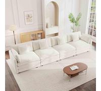 Modular Sectional Couch, 3-Seater Cloud Sofa, Modern Deep Seat for Living Room, Comfy Upholstered Seat Cushion, Breathable Chenille Fabric