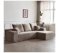 Modular Sectional Couch, Comfy L Shaped Cloud Sofa with Chaise Lounge, Modern Cozy Deep Seat Floor Sofa with Memory Foam, Beige