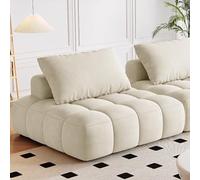 Modular Sectional Sofa, Comfortable Cloud Design Loveseat with Boucle Fabric, Modern Tufted Style for Small Spaces