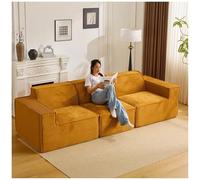 Modular Sectional Sofa, Deep Seat Memory Foam Couch, Corduroy Fabric, Modern 3-Seater for Living Room, Bedroom, Home Office