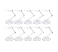 Modular Snap-Together Action Figure Display Stand Set - 10-Piece White Doll Support Frame for 6-Inch Collectibles No Tools Needed