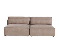 Modular Sofa 2 Seater HELLNAR Fabric Light Brown