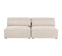 Modular Sofa 2 Seater HELLNAR Velvet Light Beige