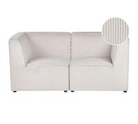 LEMVIG 2 Seater Modular Sofa Beige Corduroy