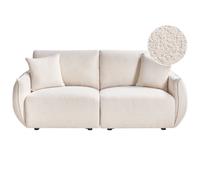 Beliani Modular Sofa 2 Seater MESNALI Boucle Off-White, White