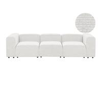 Modular Sofa 3 Seater FALSTERBO Corduroy Off-White