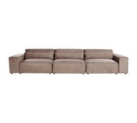 Modular Sofa 3 Seater HELLNAR Fabric Light Brown