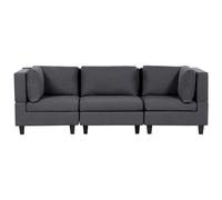 Modular Sofa 3 Seater UNSTAD Dark Grey Fabric