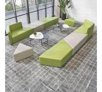 Modular Sofa Combination, Solid Wood Frame for Office, Banking, and Waiting Areas, Ideal for Leisure and Rest Spaces, 8-Piece Set