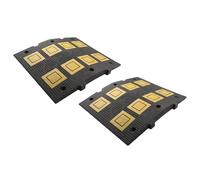 Modular Speed Bump, 2 pcs Speed Bumps for Road Heavy Duty, 220000 lbs Load Capacity, with 12 Bolt, for Asphalt Concrete Gravel Driveway(3.2cm/1.2in)