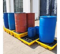 Modular Spill Containment Pallet with Drain & Forklift Access Drum Chemical & Paint Can Spill Platform Heavy Duty Storage Solution for Safe Liquid Handling