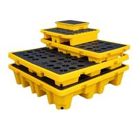 Modular Spill Containment Platform for Drums, Stackable 72x72x16cm Tray for Leak Prevention & Efficient Spill Control, Ideal Industrial Spill Management Solution