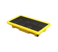 Modular Spill Containment Platform Heavy Duty Plastic Tray for Safe Waste Storage Industrial Pallet for Oil Chemical & Hazardous Material Management 17 Gallon Capacity
