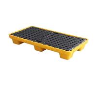 Modular Spill Containment Platform, Stackable Pallet with Grating for Liquid Control, Durable and Safe, 49x35.5x9.5cm, Ideal for Industrial Use