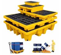 Modular Spill Containment Platform with Grid Industrial Leak Prevent System for Safe Handling of Hazardous Materials
