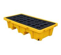 Modular Spill Containment Platform Yellow & Black PolyethyleneRemovable Leak Tray NonSlip Paint Bucket Container Size: 51.18" Durable & Effective Spill Control Solution