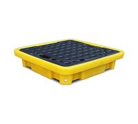 Modular Spill Containment Tray, Yellow Spill Pallet Pack Of 1 2 Or 5(Yellow-2 Pack,26.6"x26.6"x5.9")