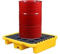 Modular Spill Control Platform with Drain, Stackable Anti-Pallet Tray for Paint Buckets, Ideal for Containment and Industrial Use